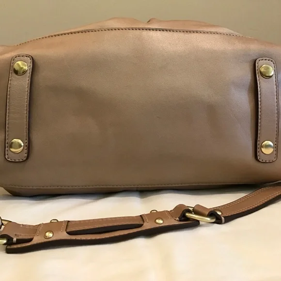 Coach Brown Satchel with Gold Accents - Picture 4 of 5